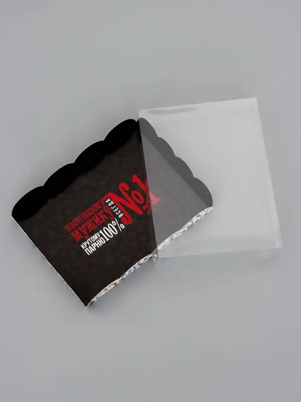 Коробка для печенья, &laquo;Настоящему мужику&raquo;, 14&times;10.5&times;2.5 см