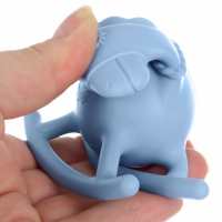 Игрушка - прорезыватель силиконовый с погремушкой &laquo;Лошадка&raquo;, цвет голубой, Крошка Я