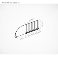Пластиковый разделитель высотой, 285-485&times;20&times;120 мм, прозрачный