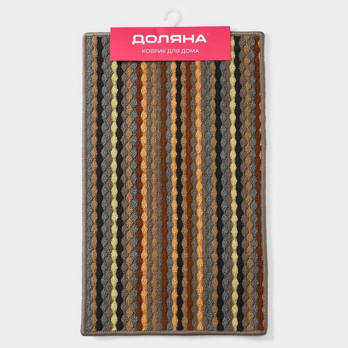Коврик влаговпитывающий придверный Доляна &laquo;Цветная косичка&raquo;, 47&times;77 см