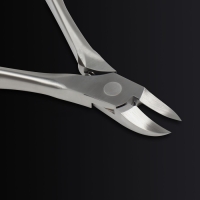 Кусачки педикюрные &laquo;Premium&raquo;, скрытая пружина, изогнутая ручка, 12,5 см, длина лезвия - 17 мм, цвет серебристый