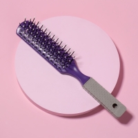 Расчёска массажная, вентилируемая, 3 &times; 21 см, фасовка 12 шт, цвет МИКС