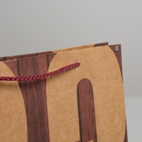 Пакет подарочный крафтовый вертикальный, упаковка, &laquo;23 Февраля&raquo;, ML 23 х 27 х 8 см