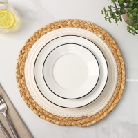 Салфетка сервировочная на стол Доляна &laquo;Мэг&raquo;, 30&times;30 см, цвет белый