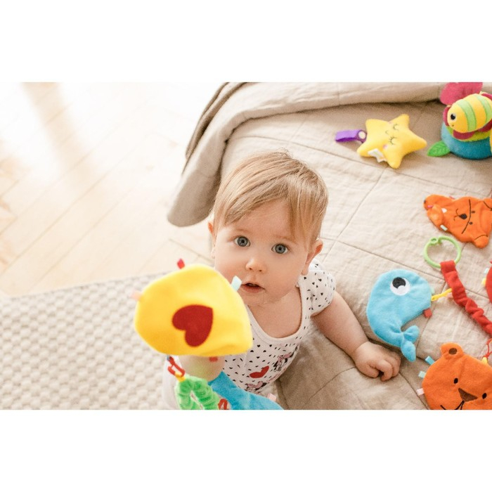 Растяжка - погремушка мягкая на кроватку/коляску &laquo;Лучшие друзья&raquo;, Крошка Я