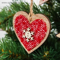 Подвеска новогодняя &laquo;Зимний вечер&raquo;, МИКС, красная