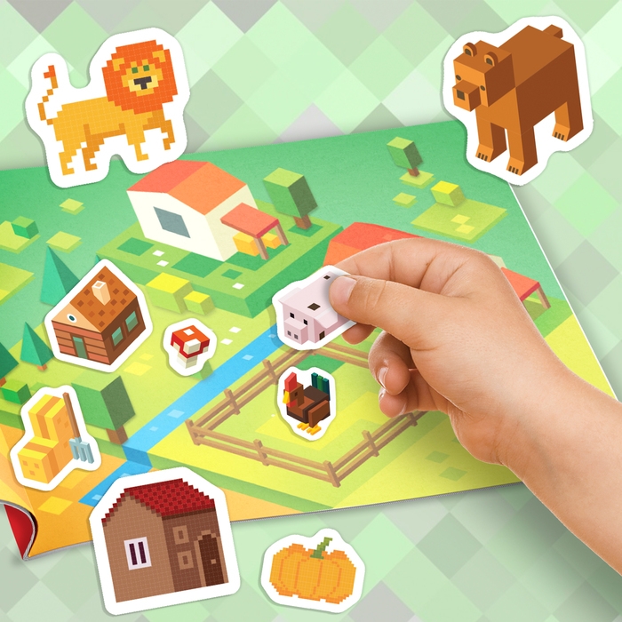 Книга 100 наклеек &laquo;Моя пиксельная вселенная&raquo;, 8 стр.