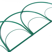 Ограждение декоративное, 50 &times; 425 см, 5 секций, металл, зелёное, &laquo;Парашют&raquo;, Greengo