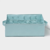 Органайзер для хранения белья &laquo;Комфорт&raquo;, 18 ячеек, 35&times;24&times;13 см, цвет бирюзовый