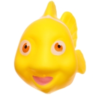 Набор резиновых игрушек для ванны &laquo;Рыбалка с цветными рыбками&raquo;, 5 шт, сачок, цвет МИКС, Крошка Я