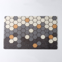 Коврик придверный грязезащитный Доляна &laquo;Гамма&raquo;, вырезной, 50&times;80 см, цвет серый