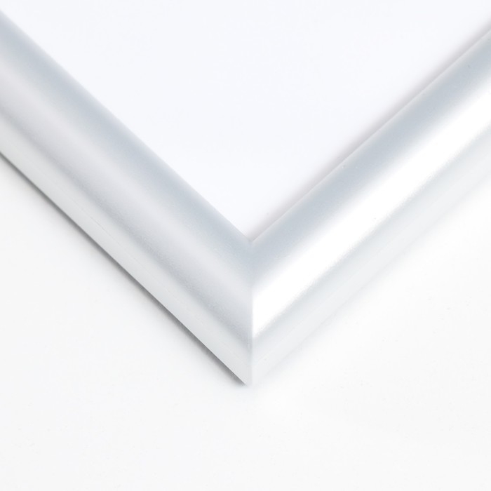 Фоторамка пластик "МИРАМ" 29.7х42 см, (А3) серебро (пластиковый экран)