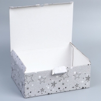 Коробка подарочная сборная, упаковка, &laquo;Звёзды&raquo;, 26 х 19 х 10 см