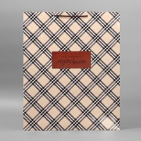 Пакет подарочный ламинированный, упаковка, &laquo;Настоящему мужчине&raquo;, XL, 40 х 49 х 15 см