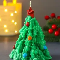 Свеча "Ёлочка нарядная" 90*108 мм