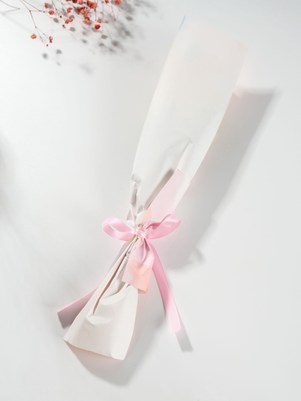 Букет из мыльных лепестков "Тюльпан с орхидеей" нежно розовый 8,5х7,4х38,6 см