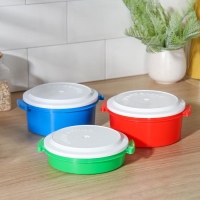 Набор пищевых контейнеров &laquo;Трапезница&raquo;, 3 шт: 0,6 л,1 л, 1 л, цвет микс