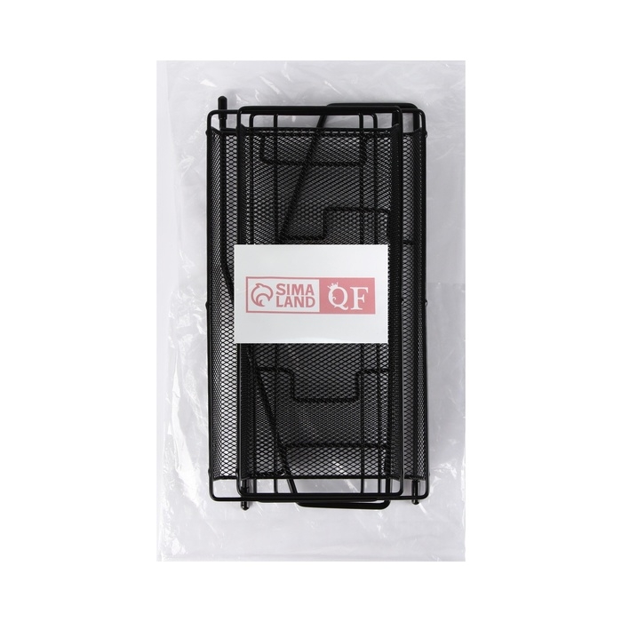 Органайзер для хранения косметических средств/принадлежностей, двухуровневый, 31 &times; 32 &times; 17 см, цвет чёрный