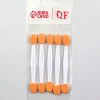 Набор аппликаторов для теней, двусторонние, 5 шт, 7,5 см, цвет белый