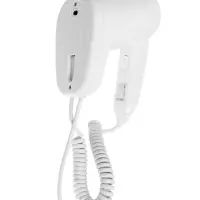 Фен LGE-006, 1600 Вт, настенный, 2 скорости, крепление, белый