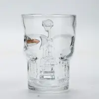 Кружка для пива "Череп" с пулей,  350 мл