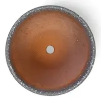 Горшок цветочный  с поддоном 0,8 л, серый керамика "Пряности" (М)