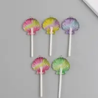 Подвеска для творчества акрил "Ракушка на палочке" МИКС 6х3х1 см