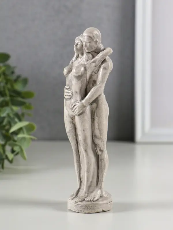 Фигура гипс "Влюбленная пара" 15х4 см, под камень