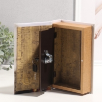 Сейф-книга дерево кожзам "Энциклопедия отечественного вооружения" 3D тиснение 21х13х5 см