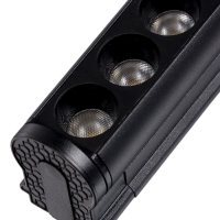 Трековый светильник, поворотный, серия "Flat" FTL-005, 12Вт, 48В, 4000К, 230мм, черный