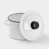 Кастрюля цил.борт. 3 л белая (без декора)