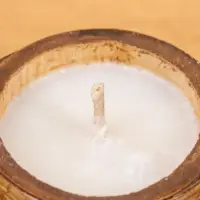 Свеча ароматизированная в бамбуке "Роза" 8х8х9 см, 200 мл, цв. бежевый