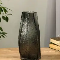 Ваза стекло настольная "Дженис" 30х15х9,5 см, серый