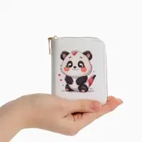 Кошелек дет 07-01-01 Июнь2536 медведь, 8,5*2,5*10,5 см, 2 отд+отд/молн, д/карт, белый