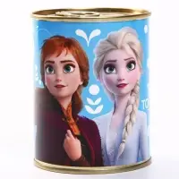 Копилка металлическая, 9,5 см х 7,5 см х 7,5 см "Анна и Эльза", Холодное сердце