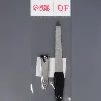 Набор маникюрный, 2 предмета: книпсер, металлическая пилка