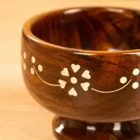 Чаша на ножке "В самое сердце" 10х10х7 см, дерево шишам