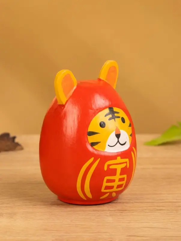 Деревянная кукла кокеши "Тигренок" цв. красный, 6х6х9 см