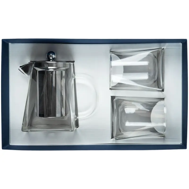 Чайный набор Quadroni в темно-синей коробке