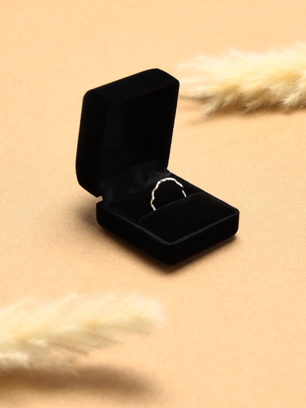 Футляр бархатный под 2 кольца &laquo;Традиции&raquo;, 5,2&times;4,6, цвет чёрный