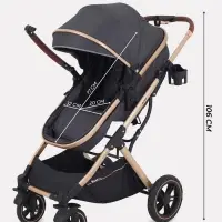 Коляска - трансформер детская RANT basic PULSAR GOLD (2в1) RA160, серый