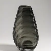 Ваза стекло настольная "Хэдли" 19,5х13,5 см, серо- зеленый