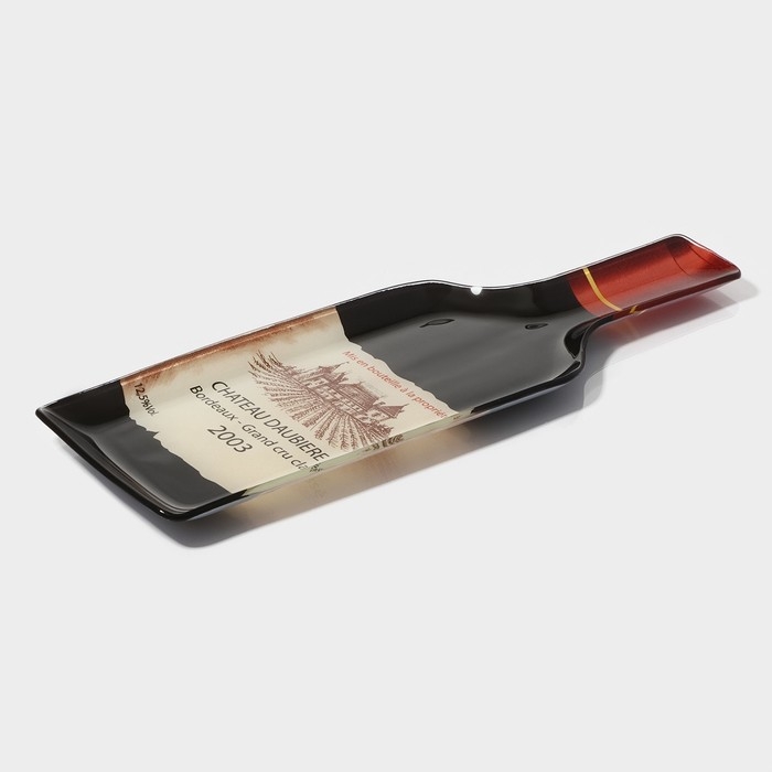 Блюдо стеклянное сервировочное Доляна &laquo;Вино&raquo;, 34,5&times;11,5&times;1,5 см