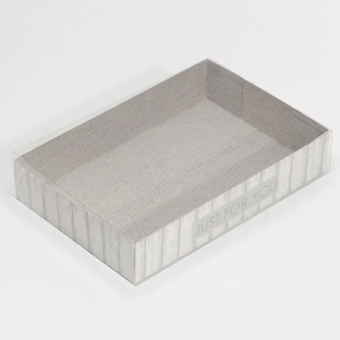 Кондитерская упаковка, коробка для макарун с PVC крышкой, &laquo;Дерево&raquo;, 18 х 12 х 3.5 см