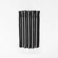 Молния &laquo;Трактор&raquo;, №5, неразъёмная, замок автомат, 18 см, чёрная, белая