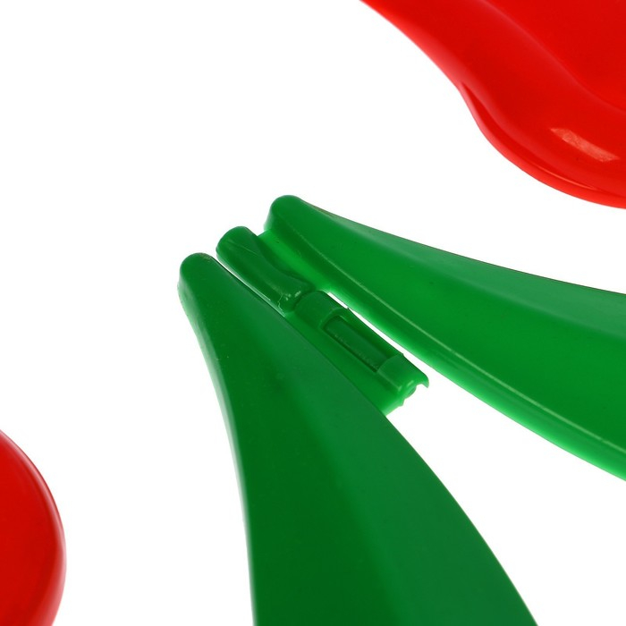 Ограждение декоративное, 30 &times; 225 см, 5 секций, пластик, красный цветок, &laquo;Тюльпан&raquo;