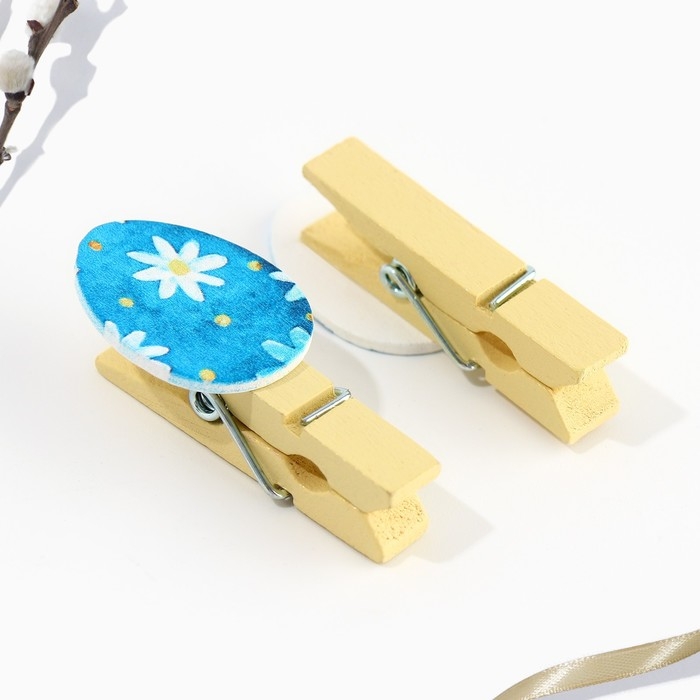 Набор прищепок для украшения вербы &laquo;Со Светлой Пасхой!&raquo;, 10 х 12 см.