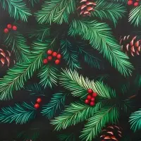 Пакет подарочный новогодний ламинированный, &laquo;Шишки&raquo; , 33&times;10&times;42.5 см