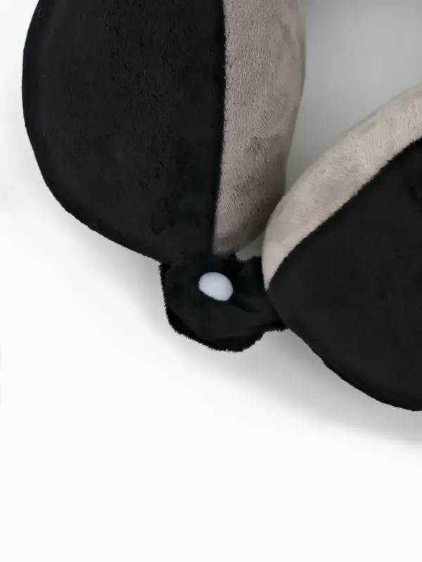 Подушка для путешествий бархатная формовая "Недоступен", черная