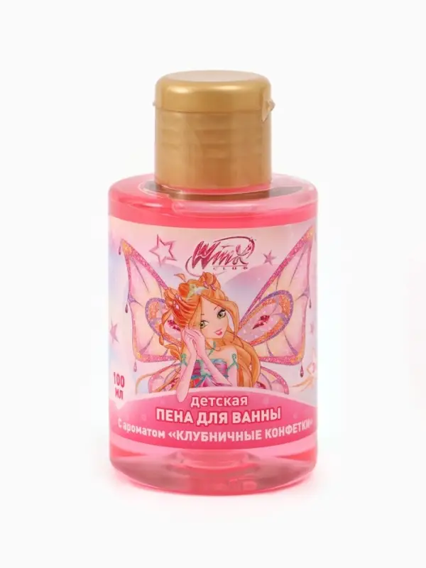 Пена для ванны детская, аромат клубничные конфетки, 100 мл, Винкс